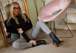 OnlyTease Bethany M leggings over black pantyhose